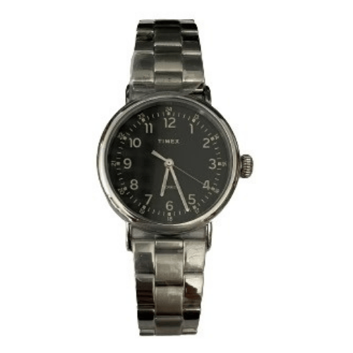 Timex Standard Stainless Steel Quartz Watch with Indiglo