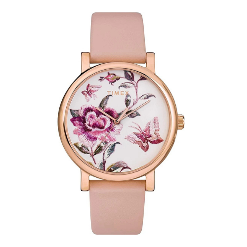 Timex Full Bloom Floral Dial Ladies Watch