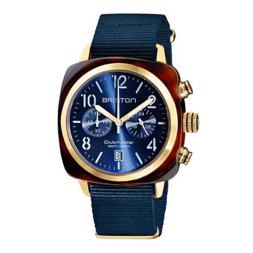 briston clubmaster classic chrono midnight blue rubber 19140 pya t 33 nmb