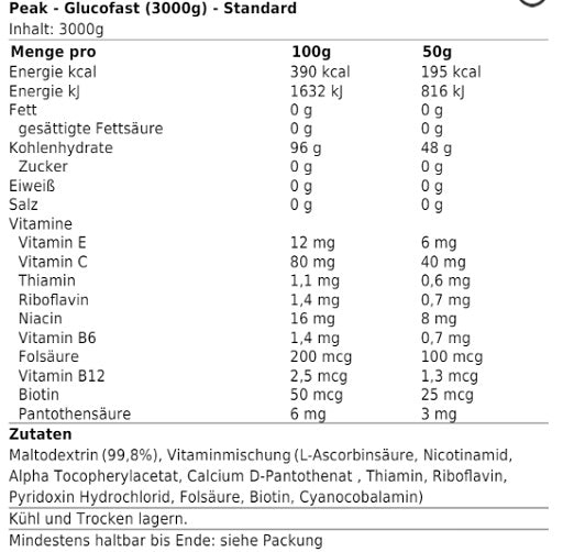 peak glucofast 3000g 3000g