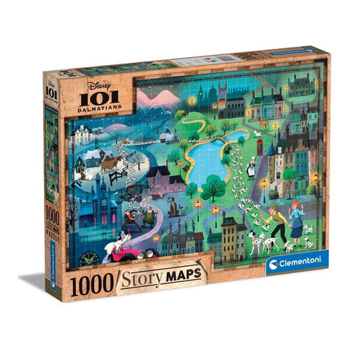 1000 teile puzzle 101 dalmatiner disney maps