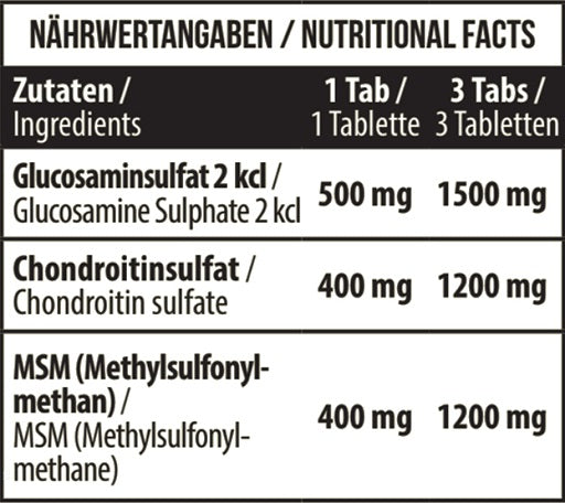 MST Glucosamine Chondroitine MSM 90 Tabletten