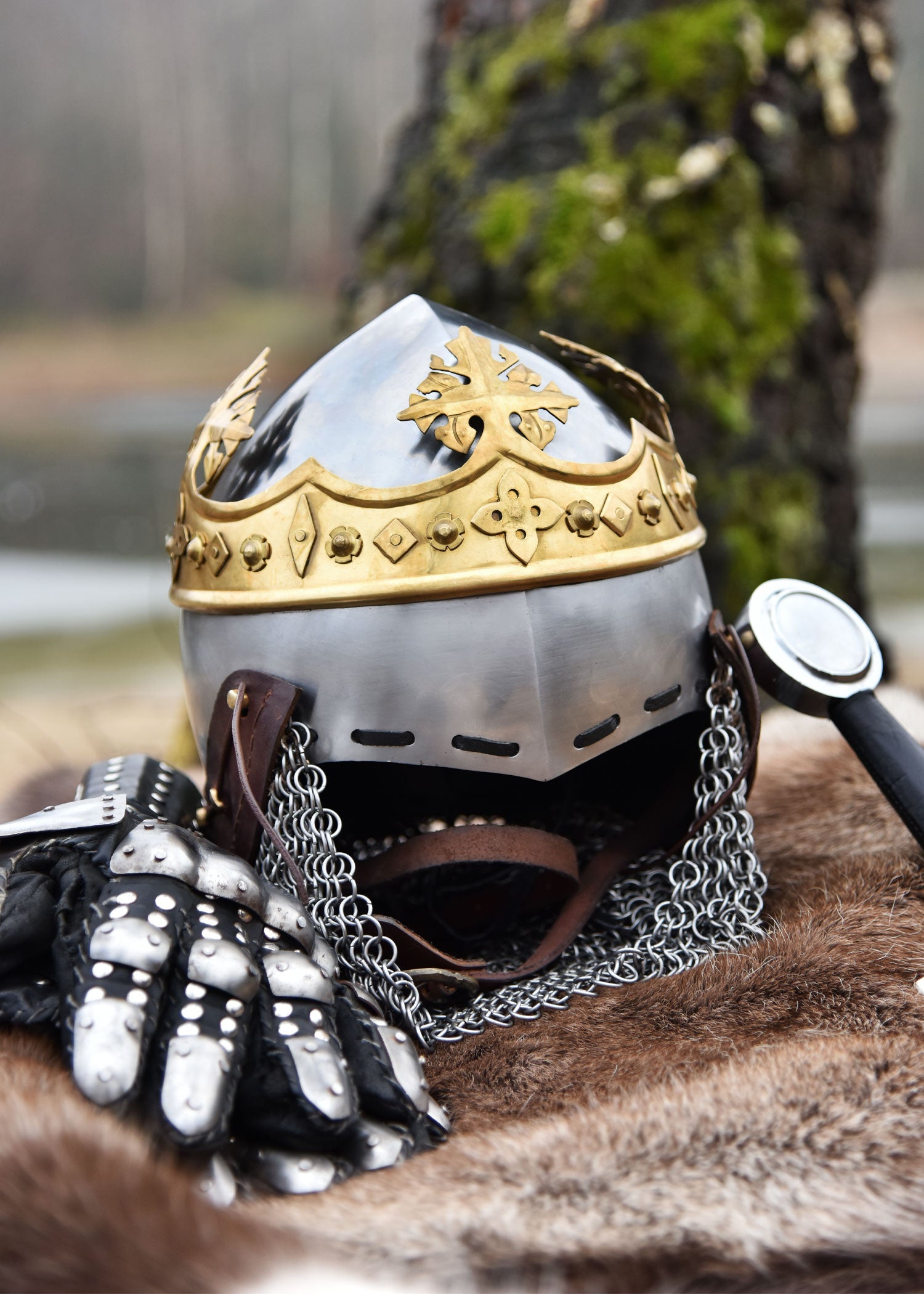 helm von robert bruce mittelalter beckenhaube mit bruenne 1 6 mm stahl