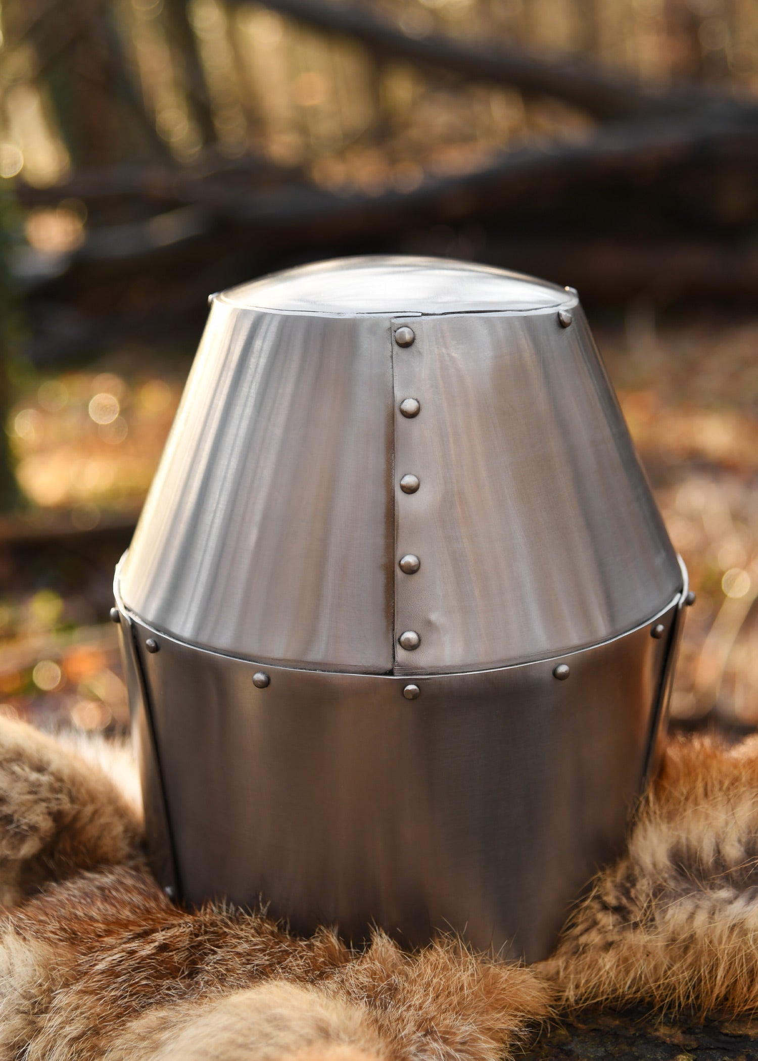 Pembridge Topfhelm 1370: Massiver 2mm Schaukampfstahl