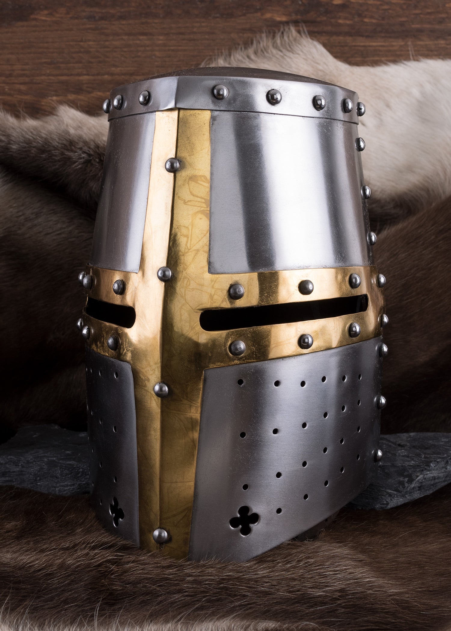 grosser topfhelm 14 jh 1 6 mm stahl