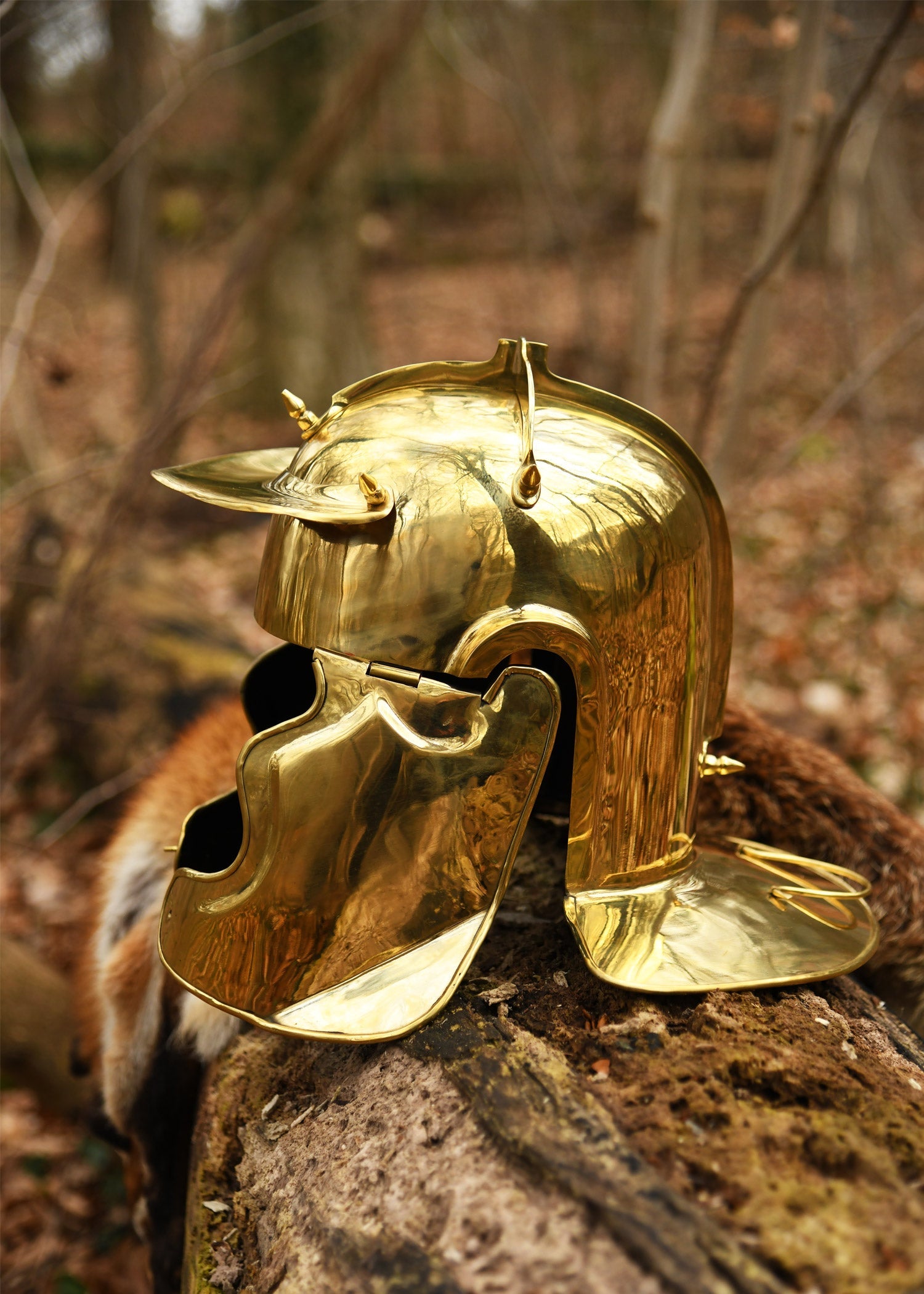 auxiliar infanterie helm nach niederbieber fund aus messing