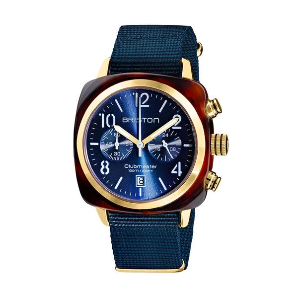 Briston Clubmaster Classic Chrono Midnight Blue (Rubber)
