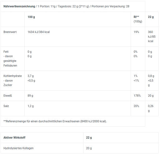 biotech clear collagen 308g erdbeer cranberry