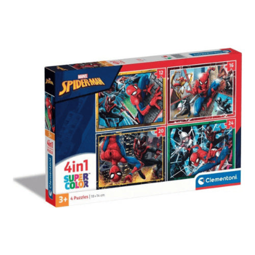 4 in 1 puzzle supercolor spiderman