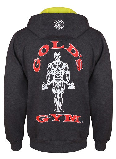 Golds Gym GGSWT007 Charcoal Zip Hoodie L