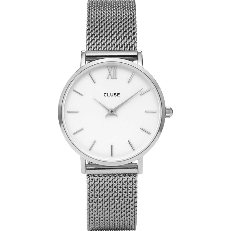 Cluse Minuit Mesh Silber/Weiß