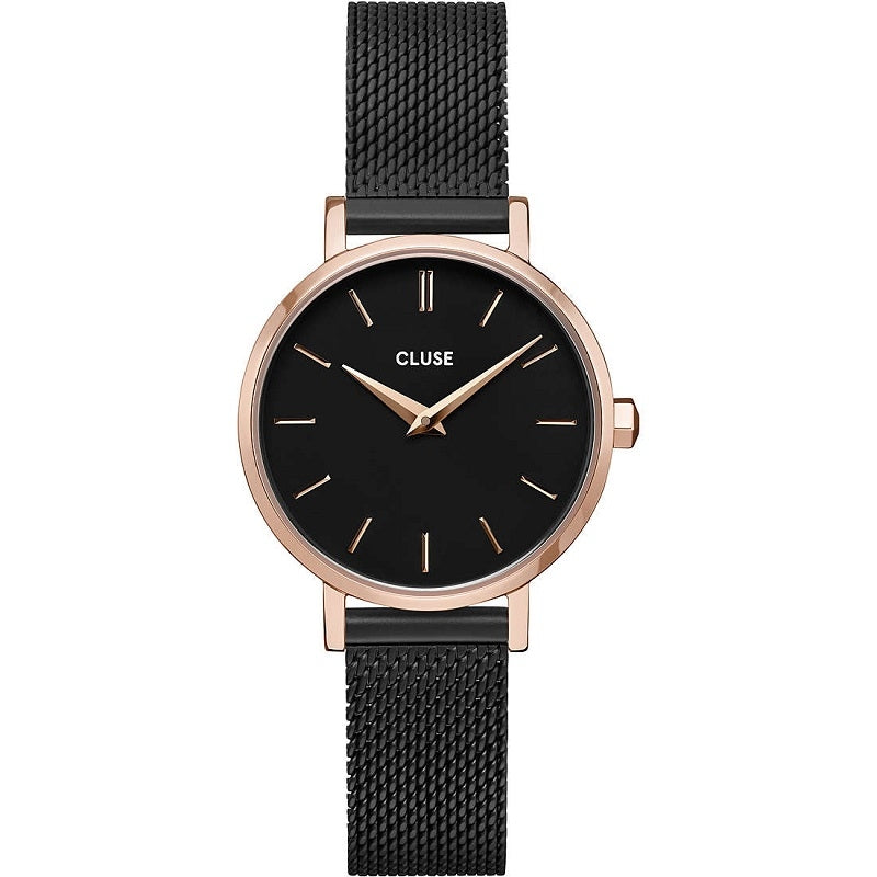 Cluse Boho Chic Petite Mesh Roségold/Schwarz