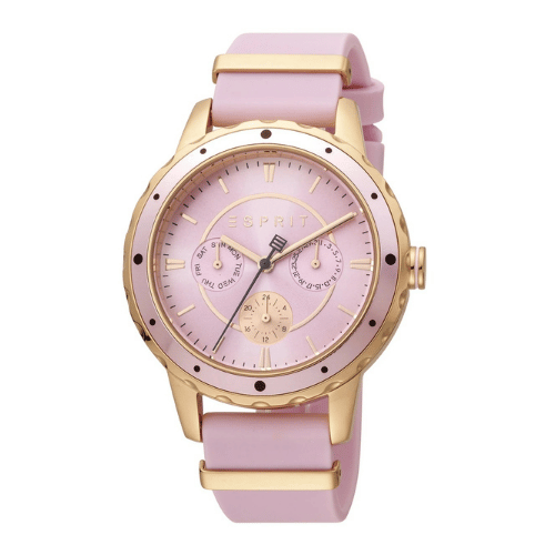 Damen Multifunktionsuhr Silikon Rosé