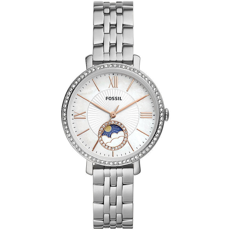 Fossil Jacqueline Sun Moon Multifunction Stainless Steel Watch