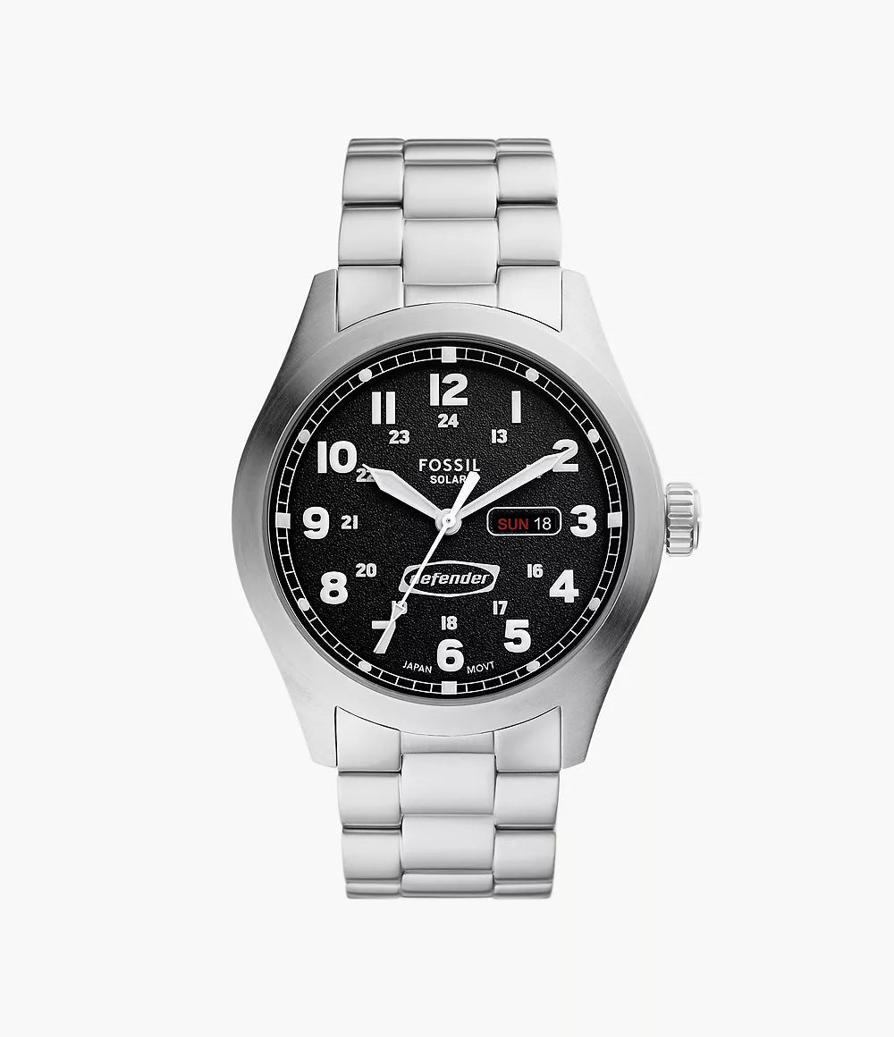 Fossil Defender Solarwerk Edelstahl