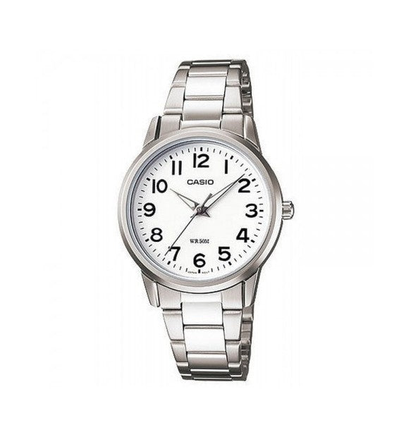Casio Klassische Damenuhr (LTP 1303PD 7B, Edelstahlband)