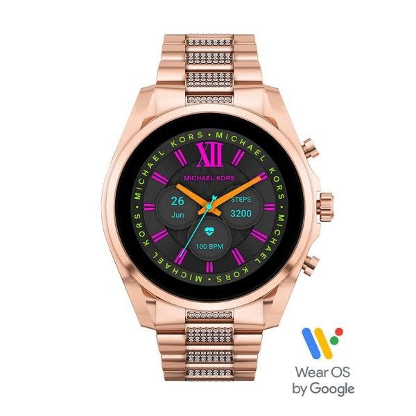 Michael Kors Smartwatch Gen 6 Bradshaw im Rosé Goldton mit Pavé