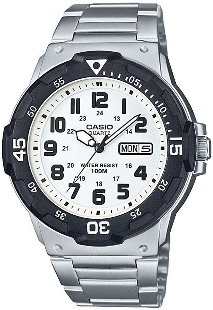 Casio Analog Sports Steel White Dial Watch