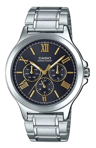 Casio Multifunktions Herrenuhr MTP V300D 1A2 (silber/schwarz)