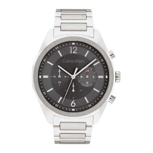 Minimalistische_Quarz Uhr_aus_Edelstahl_mit_Metallarmband