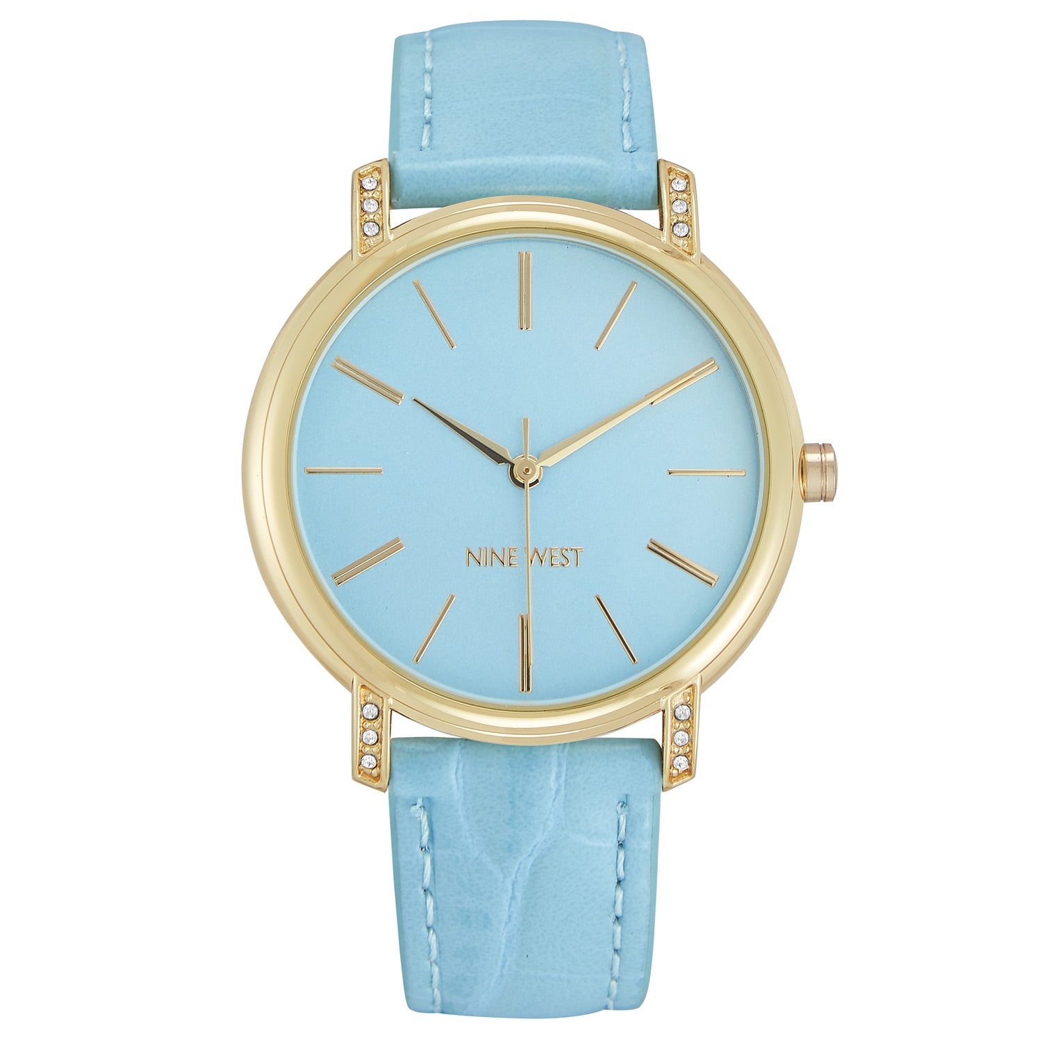 Nine West Damen Analog Quarzuhr mit silberfarbenem Metallgehäuse und Metallarmband, silberfarbenes Zifferblatt