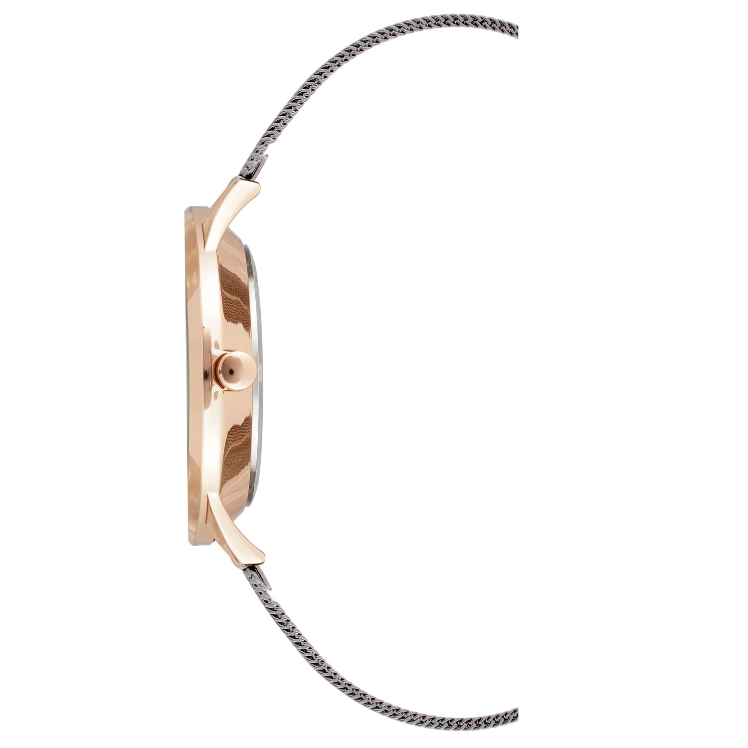 Montre à quartz analogique pour femme Nine West, boîtier en métal rose, bracelet en métal, cadran gris, NW2566RGY