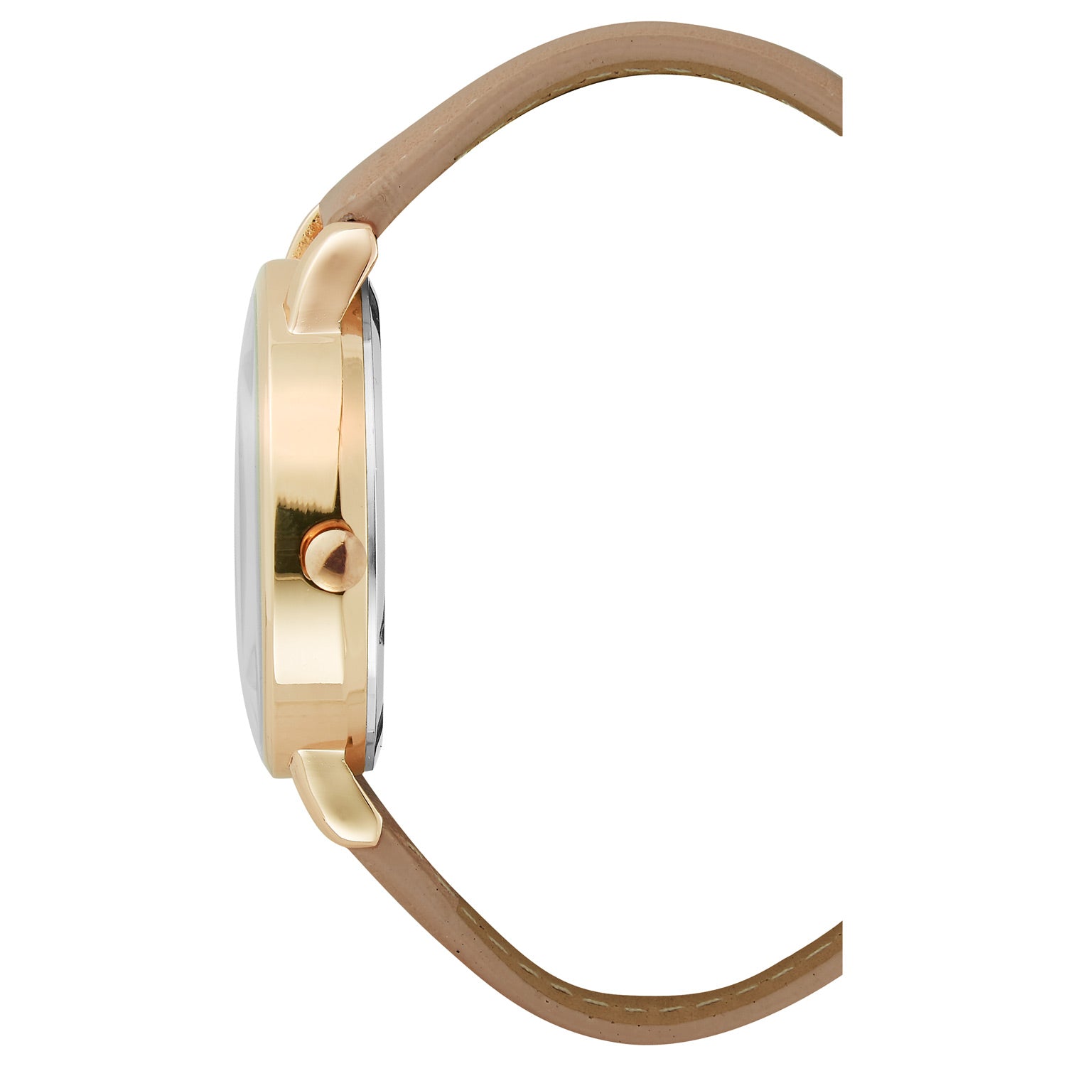 nine west damen analog quarzuhr goldfarbenem metallgehaeuse metallarmband braunes zifferblatt nw2572gpbn
