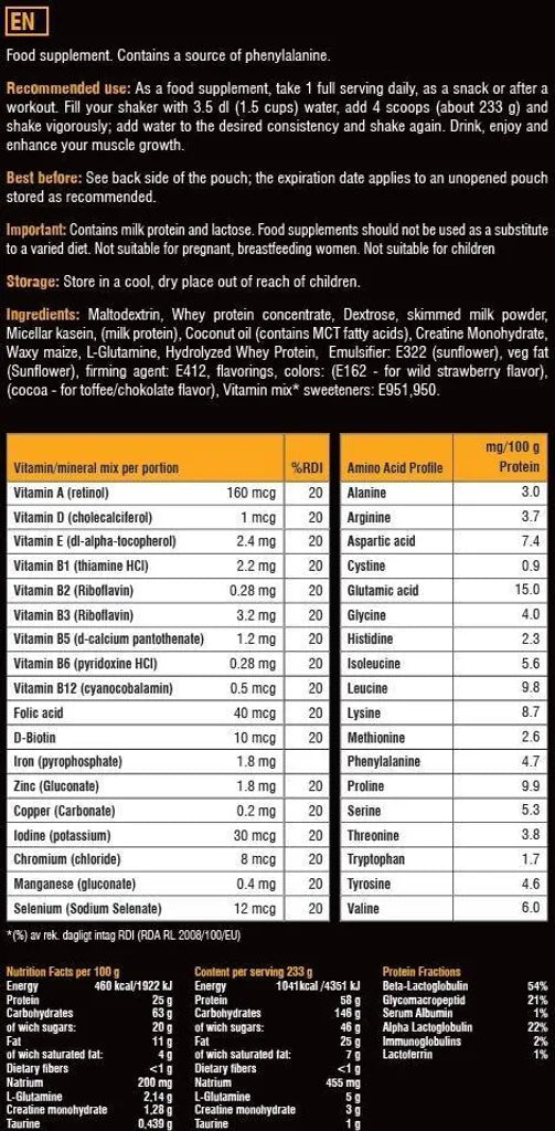 Swedish Supplements Massive Mass Gainer 3,5kg Chocolate Fudge