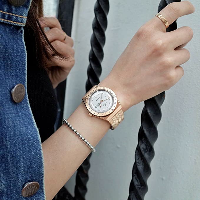 Timex Q Reissue Rose Gold Steel Watch