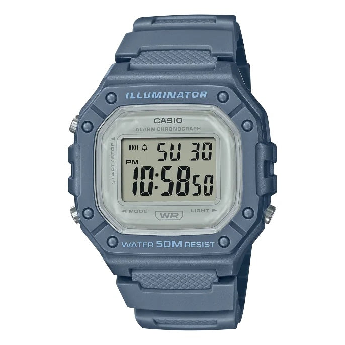 Casio Digitale Sportuhr W 218HC (blau)