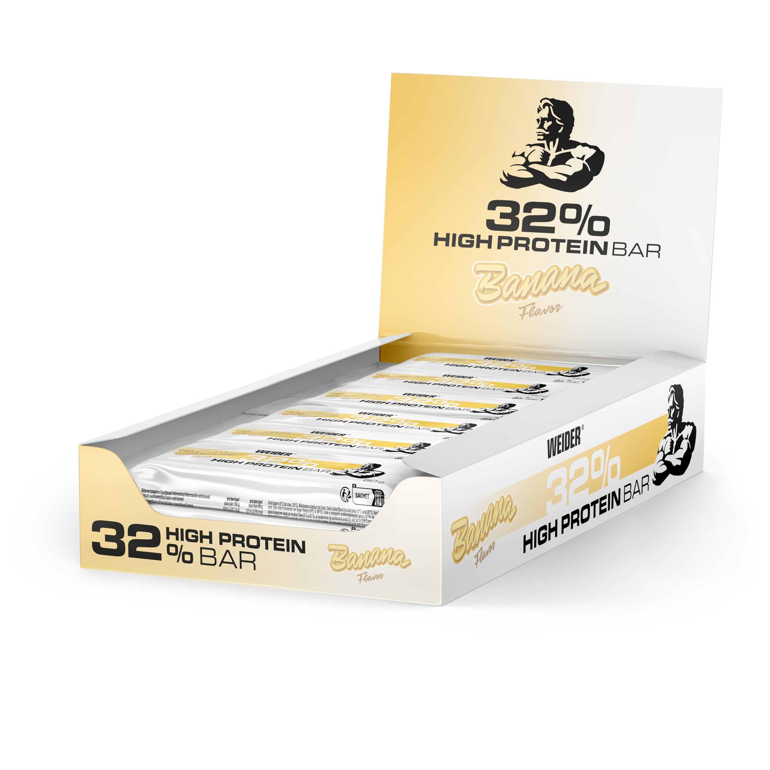 Weider 32 Protein Bar 12x60g Weiß SchokoladeBanane