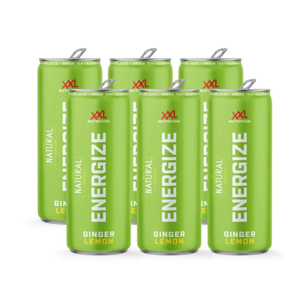 XXL Nutrition Energize Energy Drink 6x330ml Green Ginger Lemon