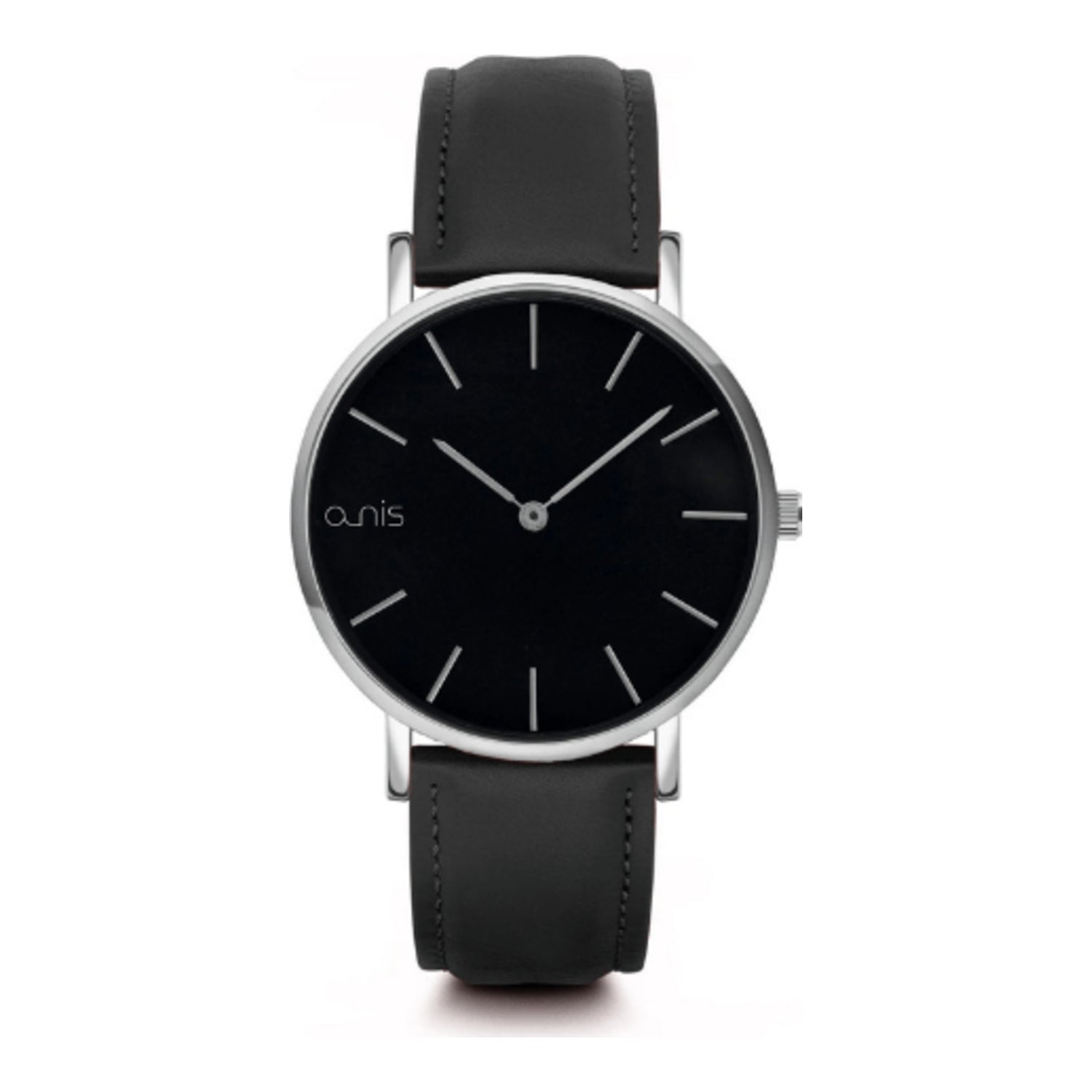 Montre analogique à quartz Nis, en métal avec verre minéral, au design classique.