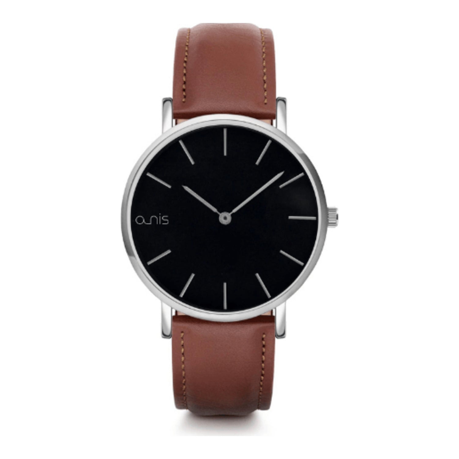 Montre analogique à quartz Nis, en métal avec verre minéral, au design classique.