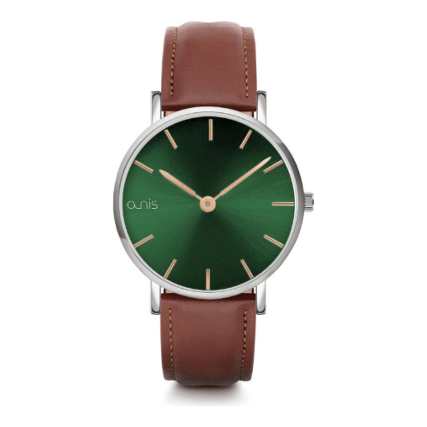 Montre analogique à quartz Nis, en métal avec verre minéral, au design classique.