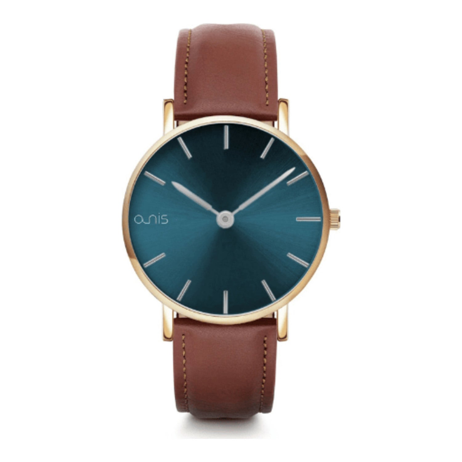 Montre analogique à quartz Nis, en métal avec verre minéral, au design classique.