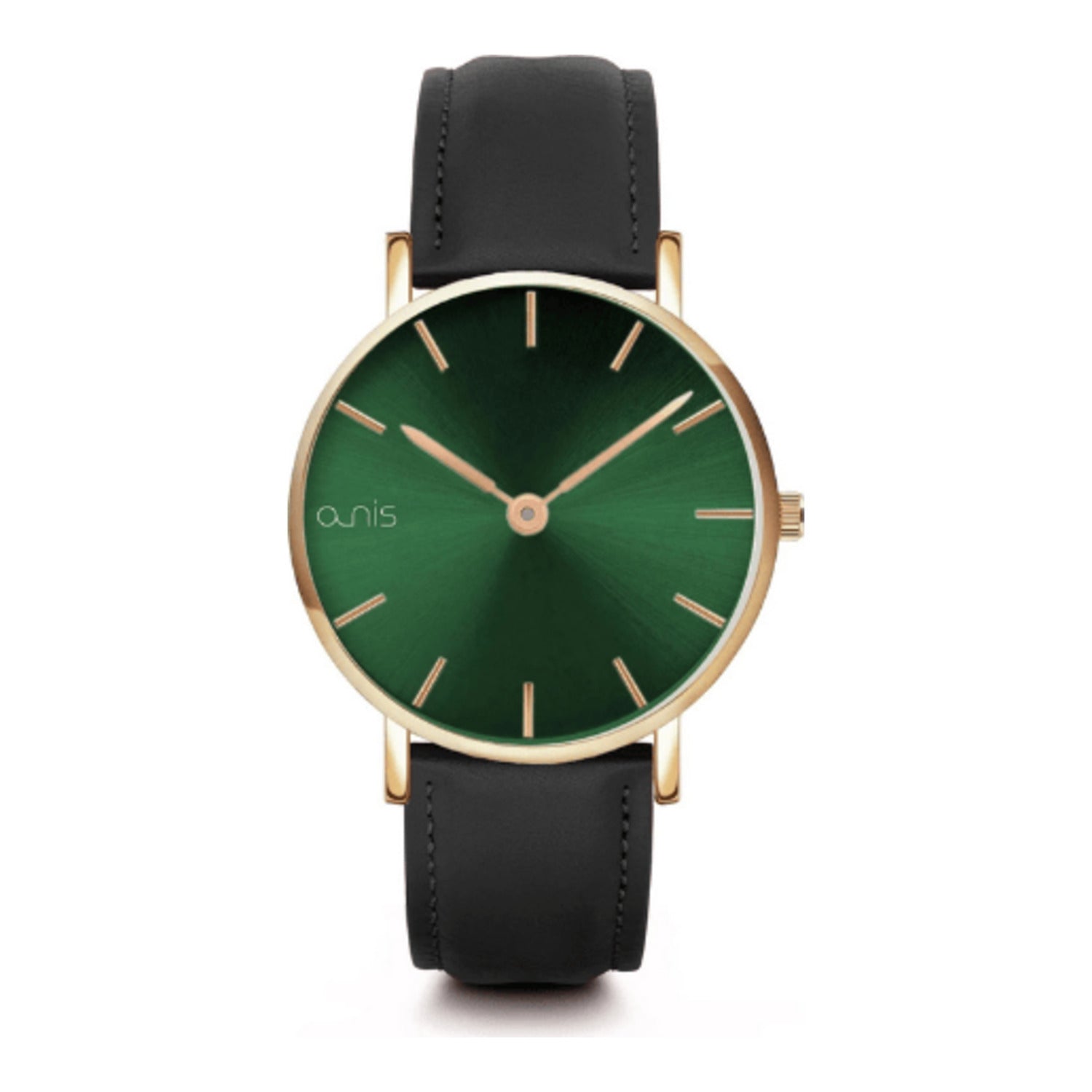 Montre analogique à quartz Nis, en métal avec verre minéral, au design classique.