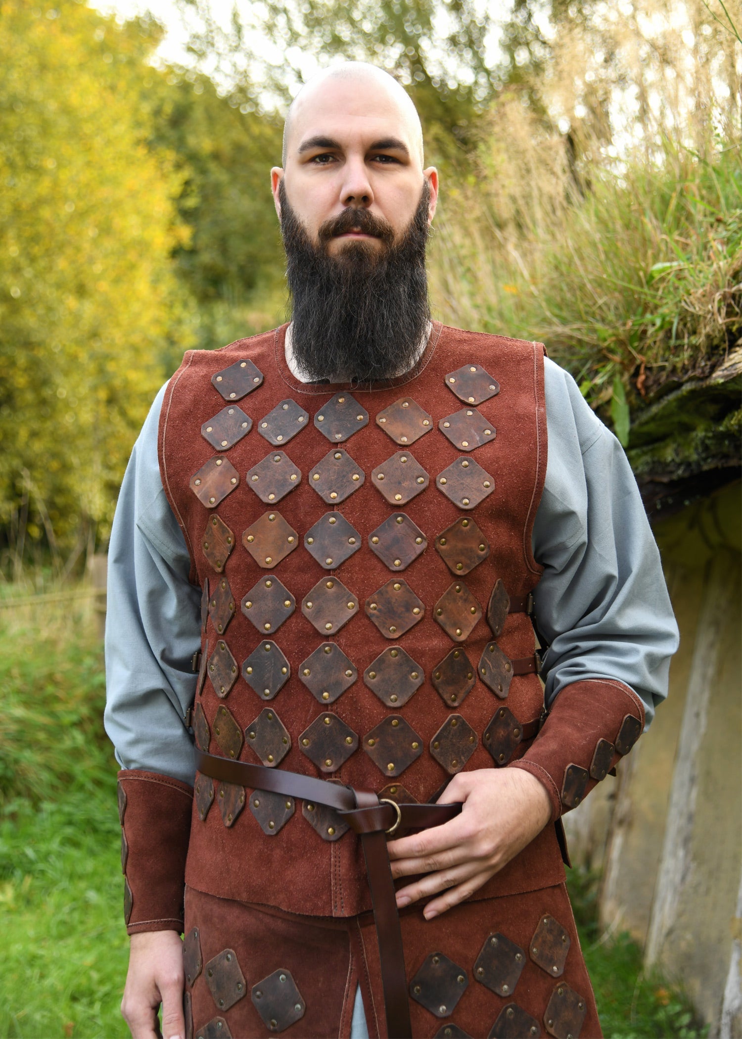 wildleder torso ruestung vidar braun