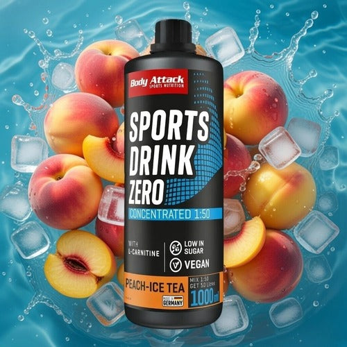 Body Attack Sports Drink Zero 1000 Ml Schw Johannisbeere Black Currant