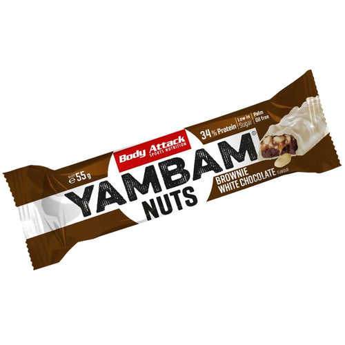 Body Attack Yambam Protein Riegel 15X80G Brownie White Choc