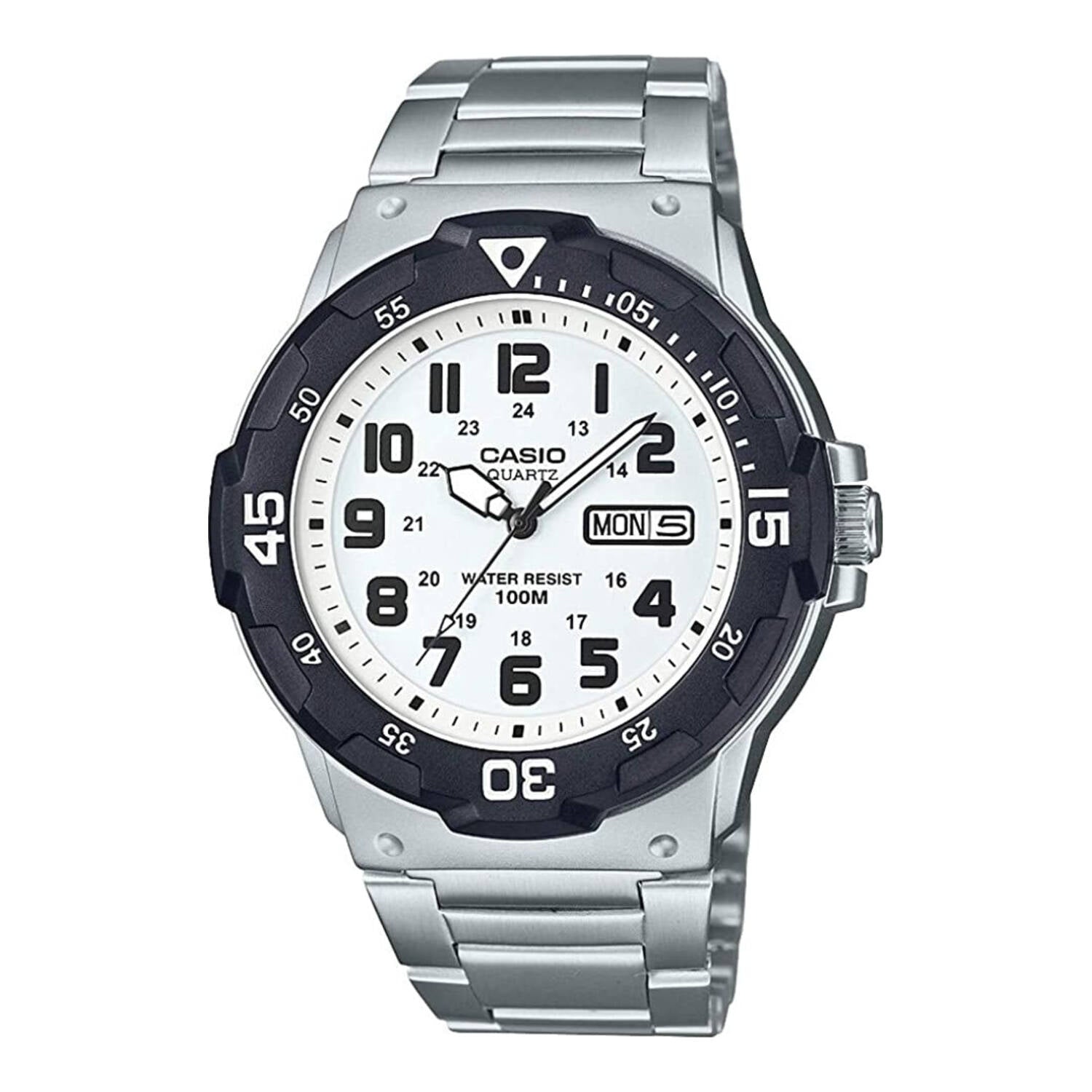 Casio Analog Sports Steel White Dial Watch