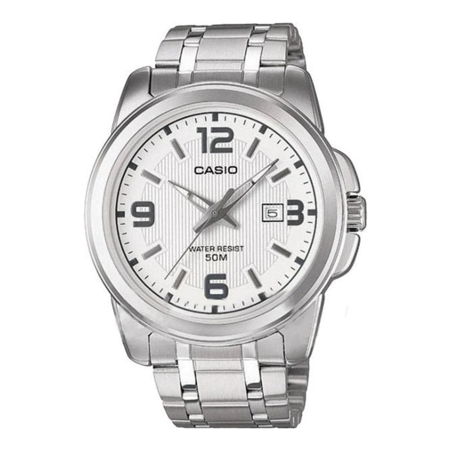 Montre Casio Classic pour homme (MTP 1314PD 7A, blanche)
