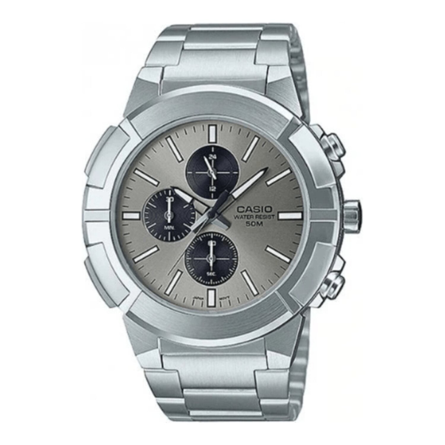 Montre Casio multifonction pour homme avec affichage des phases de la lune (MTP E501D 8A)