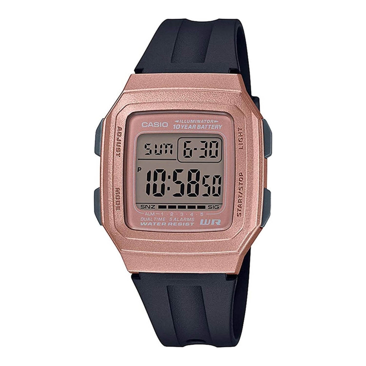 Montre Casio numérique standard à double fuseau horaire