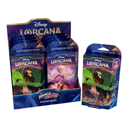 disney lorcana set 5 himmelsleuchten starter deck display 8 pcs de