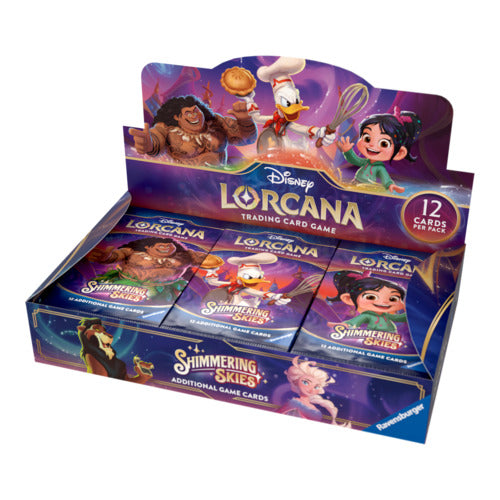 disney lorcana set 5 shimmering skies booster display 24 packs en trading cards