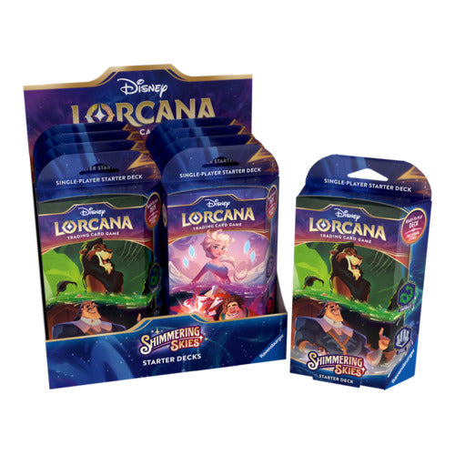 disney lorcana set 5 shimmering skies starter deck display 8 pcs en
