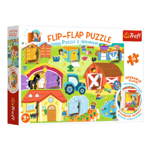flip flap puzzle auf dem bauernhof 36 teile