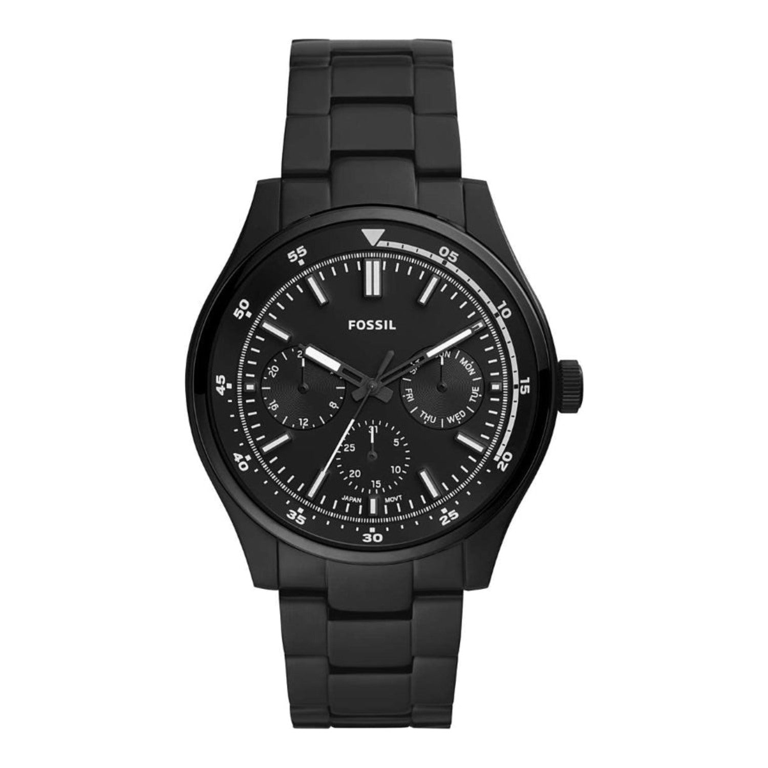 Montre multifonction Fossil Belmar en acier inoxydable noir