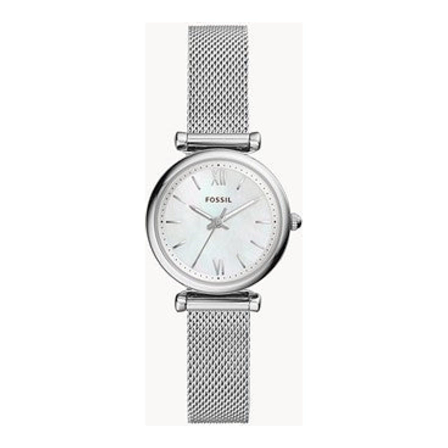 Fossil Carlie Mini Three Hand Stainless Steel Mesh Watch